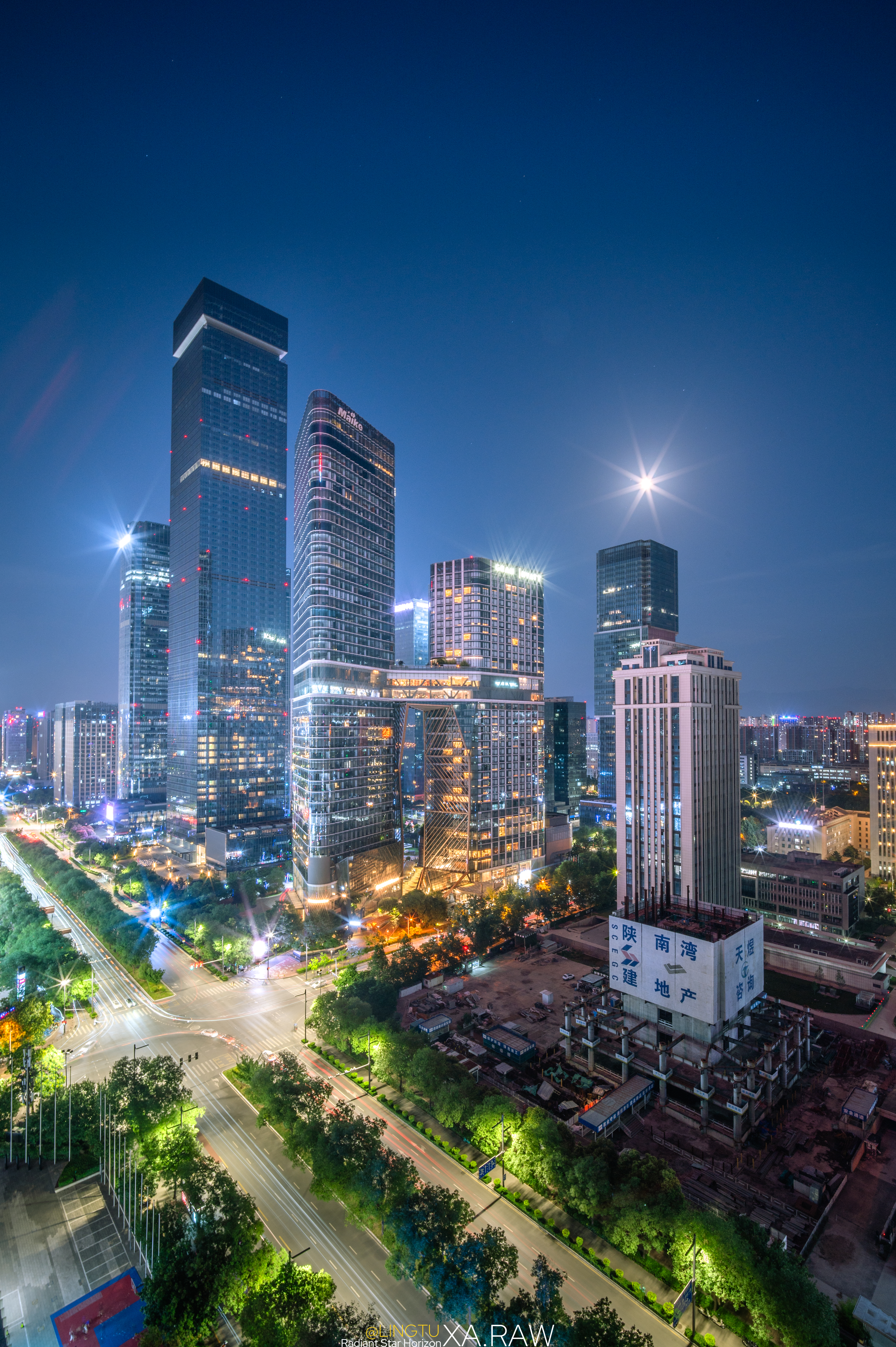 西安 CBD 夜景，姜昊泽摄影